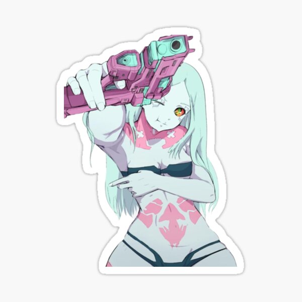 Cyberpunk Edgerunners Rebecca Anime Girl Sticker Vinyl Decal Phone