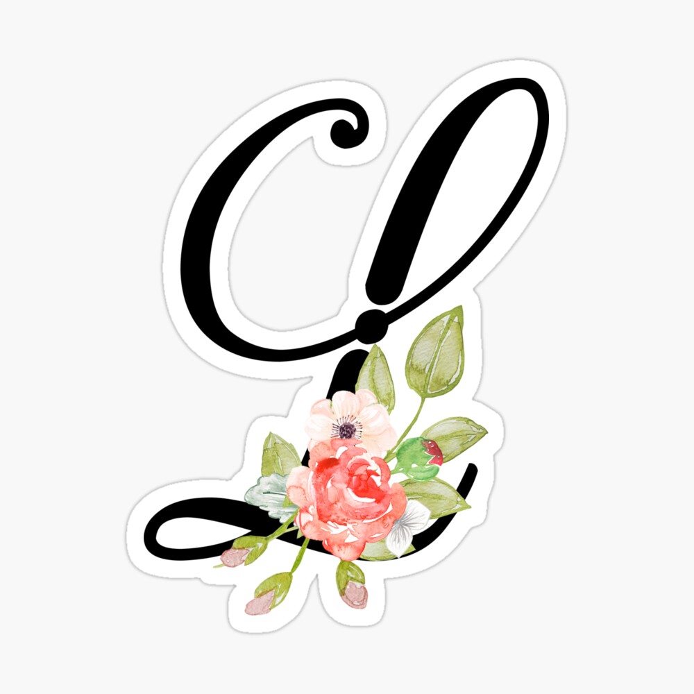 Fancy Floral Monogram Letter L Faux Canvas Print, Zazzle