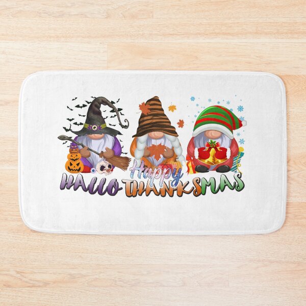 Item preview, Halloween Thanksgiving Christmas Happy HalloThanksMas Gnomes designed and sold by samirou99.
