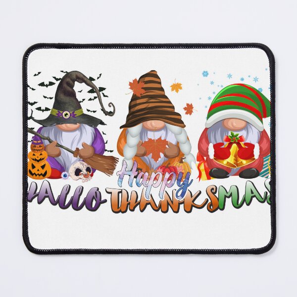 Item preview, Halloween Thanksgiving Christmas Happy HalloThanksMas Gnomes designed and sold by samirou99.