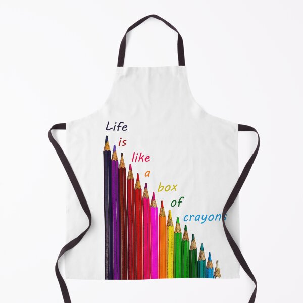Item preview, Coloured pencils arranged in a slope. Life is like a box of crayons. White background. designed and sold by janesg.