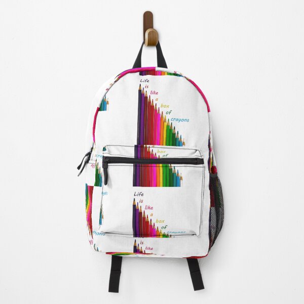 Item preview, Coloured pencils arranged in a slope. Life is like a box of crayons. White background. designed and sold by janesg.