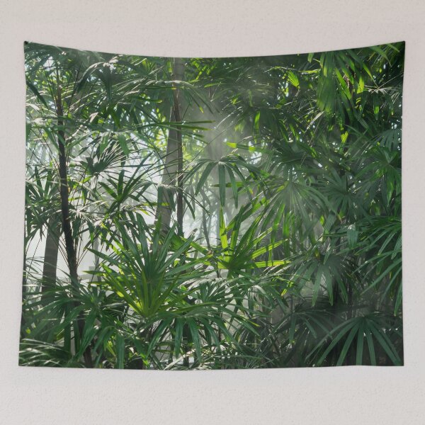 Item preview, Misty Green Jungle - Happy Palmy Forest Bathing Imagery designed and sold by Georgia Mizuleva.