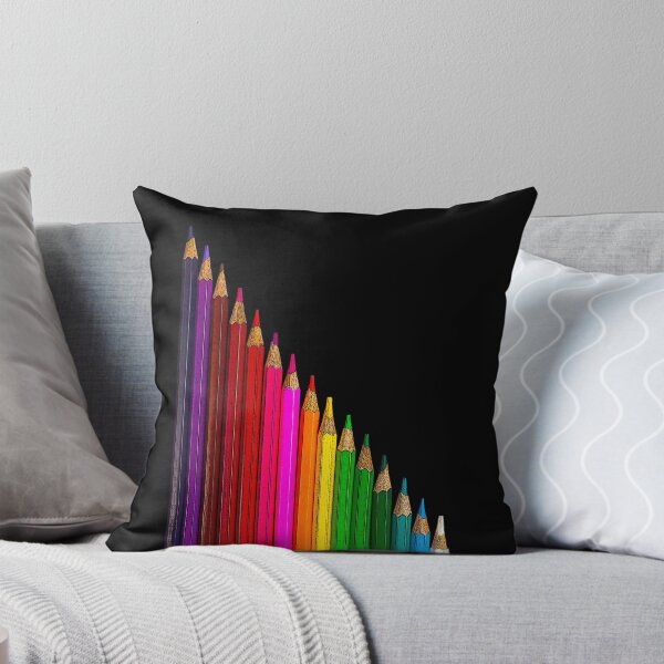 Item preview, Coloured pencils arranged in a slope. Black background. designed and sold by janesg.