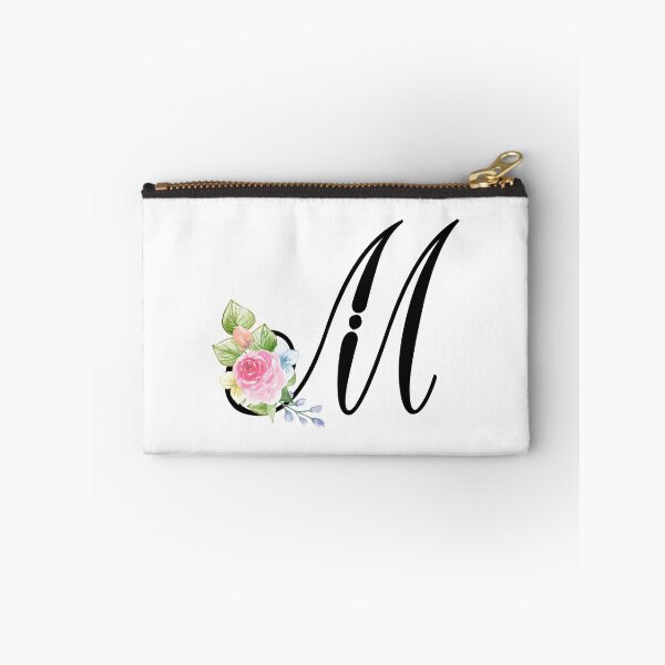 Item preview, Floral Monogram Fancy Script Letter M designed and sold by Grafixmom.