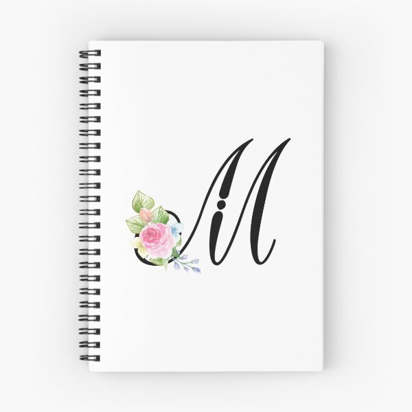 Item preview, Floral Monogram Fancy Script Letter M designed and sold by Grafixmom.