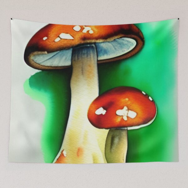 Item preview, Mushrooms watercolor painting designed and sold by Mirarima.