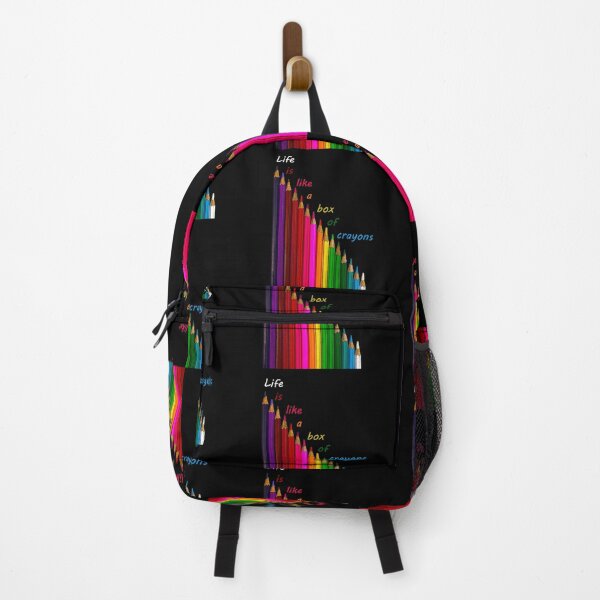 Item preview, Coloured pencils arranged in a slope. Life is like a box of crayons. Black background. designed and sold by janesg.