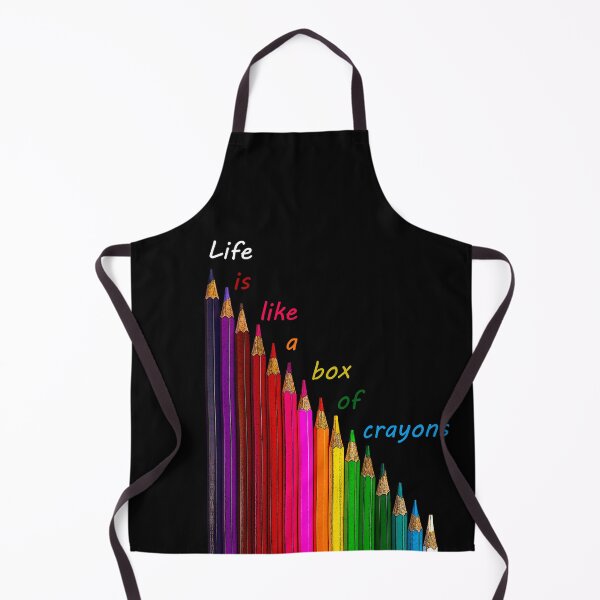 Item preview, Coloured pencils arranged in a slope. Life is like a box of crayons. Black background. designed and sold by janesg.