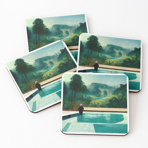 Item preview, Man Standing in Pool in the Jungle designed and sold by endage.
