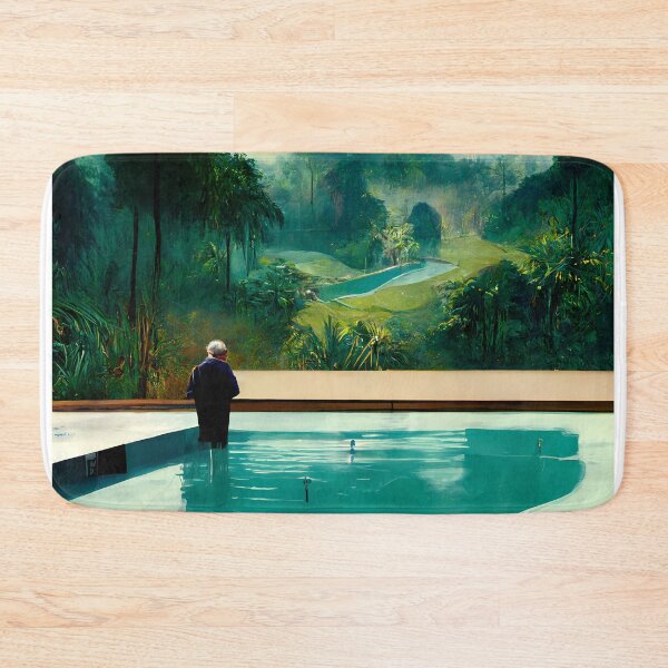 Item preview, Man Standing in Pool in the Jungle designed and sold by endage.