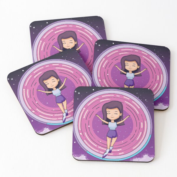 Item preview, Cute girl is floating in space. Artistic Illustration Cartoon Comics Drawing designed and sold by yunuzdemirtas.