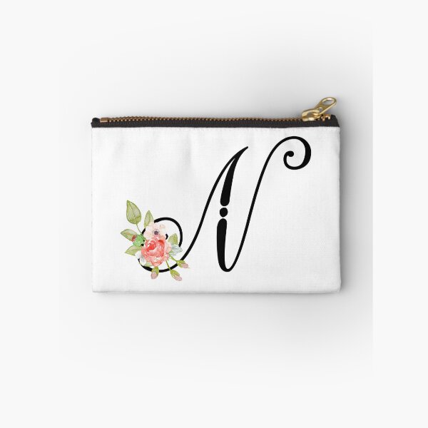 Item preview, Floral Monogram Fancy Script Letter N designed and sold by Grafixmom.