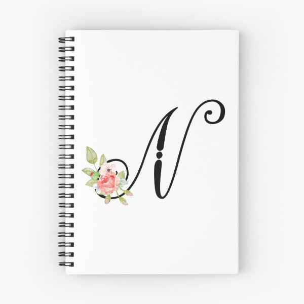 Item preview, Floral Monogram Fancy Script Letter N designed and sold by Grafixmom.