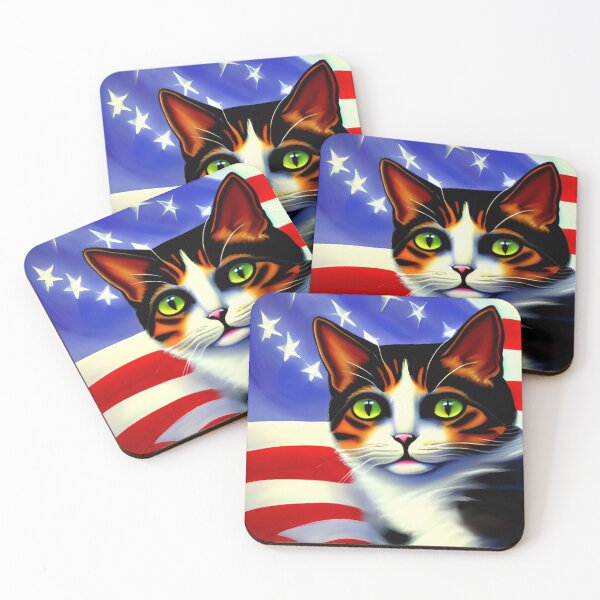 Item preview, American Cat US Flag Patriotic designed and sold by GwendolynFrost.