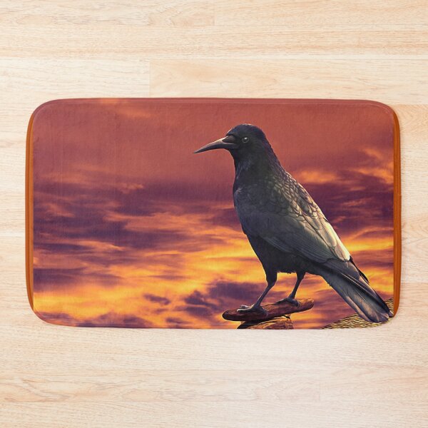 Item preview, Black Crow on a roof | Abstract Wild Life designed and sold by LenaKiagia.