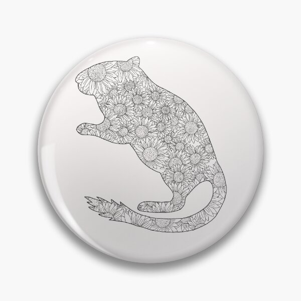 Item preview, Cute sunflower filled gerbil (black outline) designed and sold by Becky-Marie.