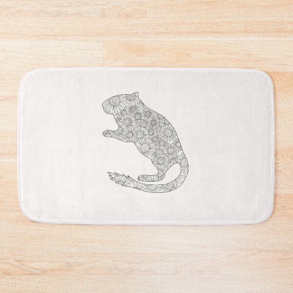 Item preview, Cute sunflower filled gerbil (black outline) designed and sold by Becky-Marie.