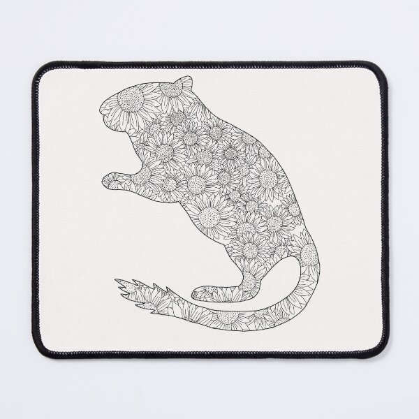 Item preview, Cute sunflower filled gerbil (black outline) designed and sold by Becky-Marie.