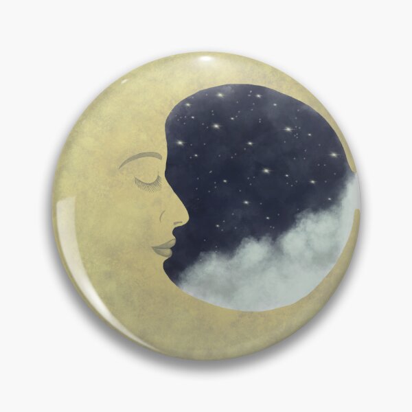 Item preview, Dreamer Sleepy Moon in the Starry Night Sky designed and sold by ReverieDaze.