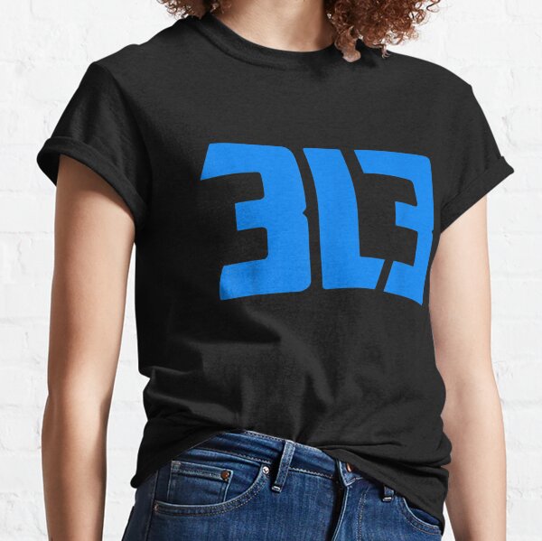 313 Big Detroit D' Unisex Baseball T-Shirt