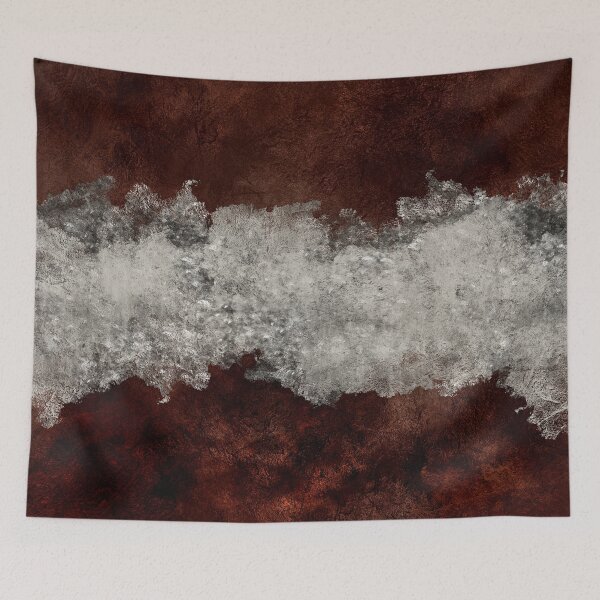 Item preview, Dark Brown and Silver Abstract Digital art designed and sold by k9printart.