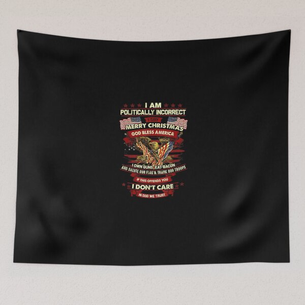 Item preview, I39;m Politically Incorrect I Say Merry Christmas God Bless T-Shirt designed and sold by AxOtylia.