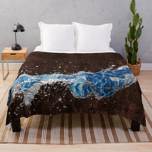 Item preview, Dark Brown Wood and Blue Abstract Digital art designed and sold by k9printart.