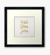 Lámina enmarcada Lo que sea, Will Be (Gold Ink)