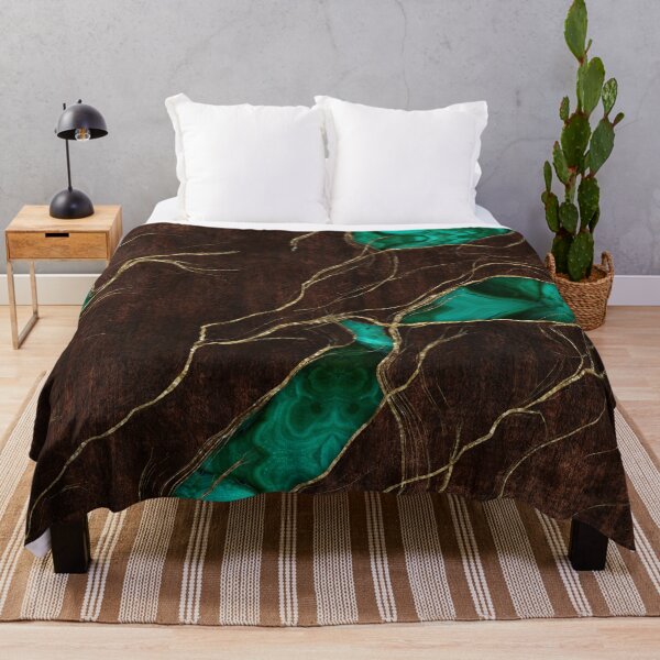 Item preview, Dark Brown Wood and Malachite Abstract Digital art designed and sold by k9printart.