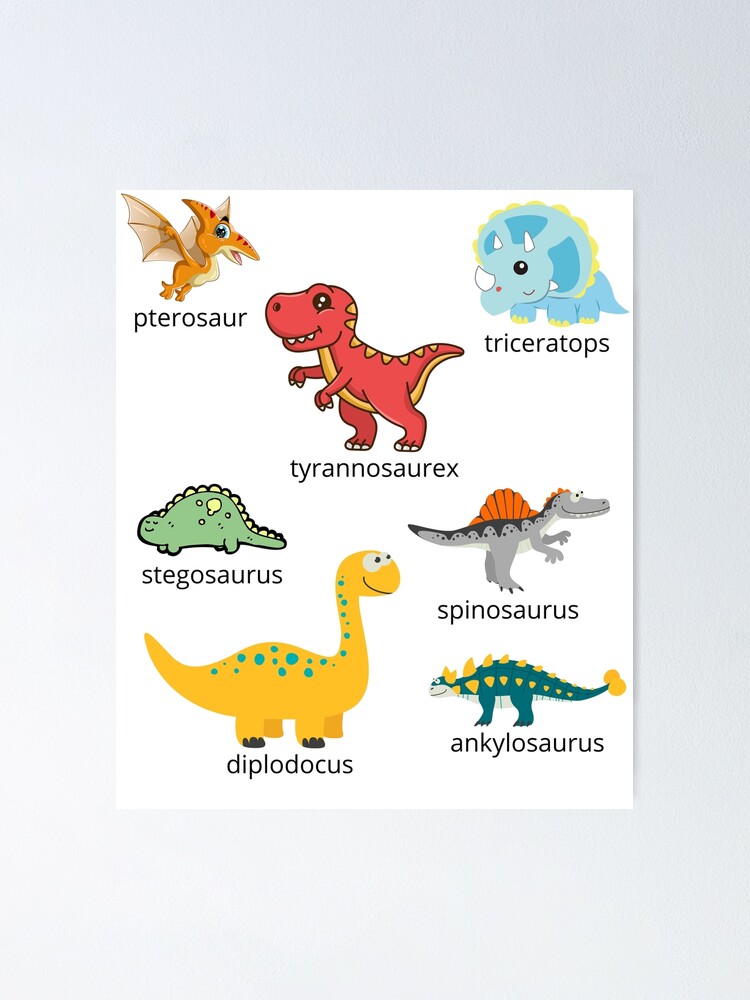 "different types of dinosaurs" Poster for Sale by namemeplz Redbubble