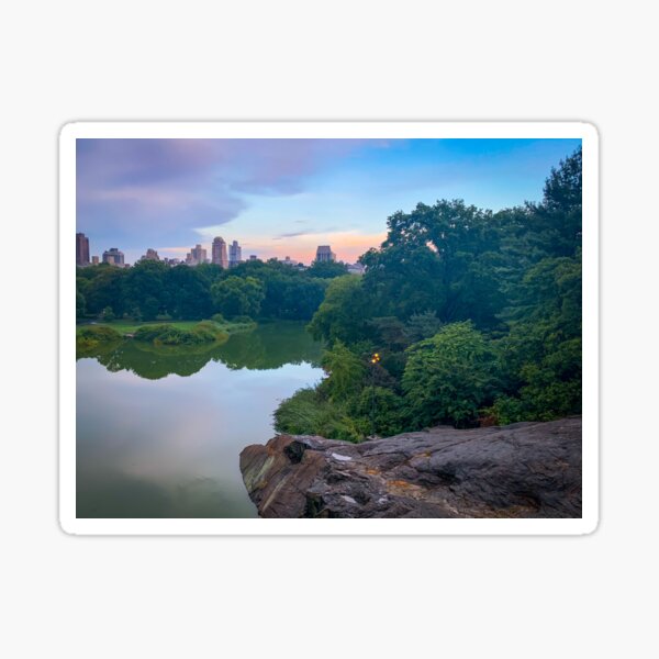 Item preview, Central Park Nature Lake Trees Sunset Manhattan New York City  designed and sold by eleonoraingrid.