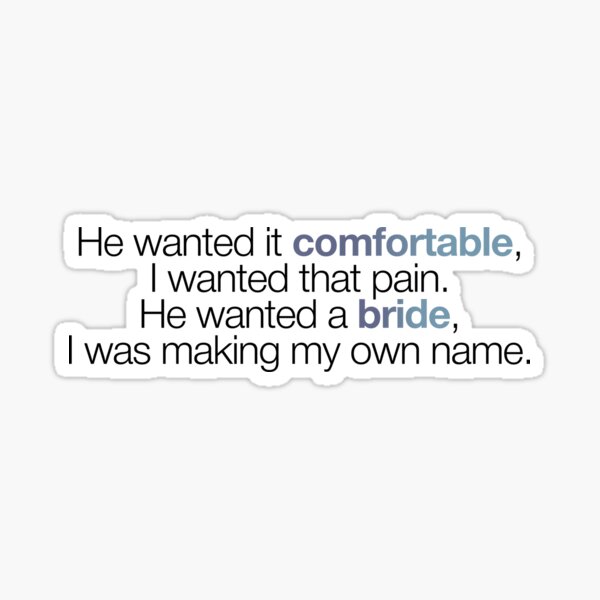 Taylor Swift Midnight Rain Lyrics Sticker
