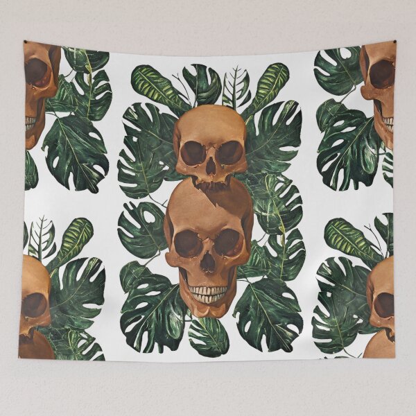 Item preview, Monstera Skulls designed and sold by cranioholix.