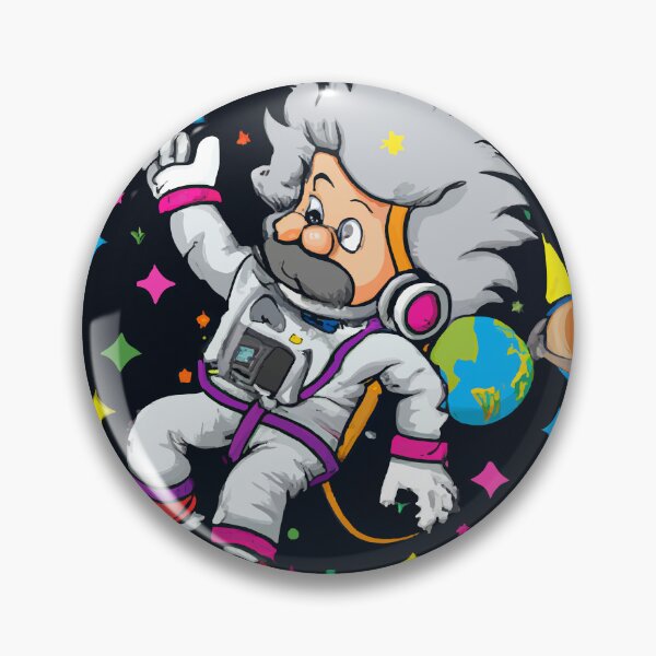Item preview, Astronaut einstein flying in space. Vector Illustration. Cartoon portrait of Albert Einstein designed and sold by yunuzdemirtas.