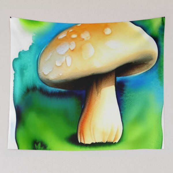Item preview, Mushrooms watercolor painting designed and sold by Mirarima.