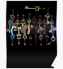 Kingdom Hearts Keyblades Poster