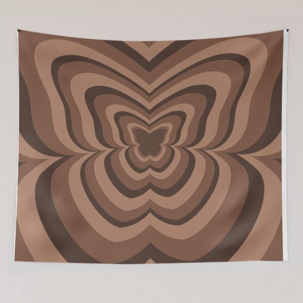 Item preview, Mariposa Amor Corazón Café Latte Marrón Patrón designed and sold by AichaShopS.