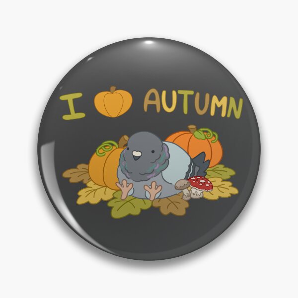 Item preview, I Love Autumn Pigeon designed and sold by AdoraBirdArt.