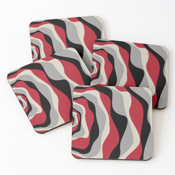 Item preview, Ebb and Flow 4 - Red, Grey, Black and Bone White designed and sold by LAEC-Shop.