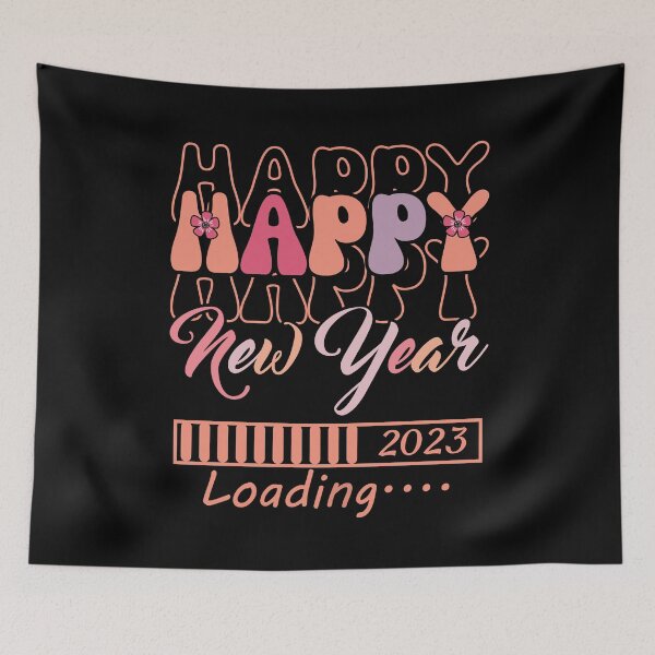 Item preview, Happy New Year 2023 Loading Pastel Groovy designed and sold by Karry-Pat.