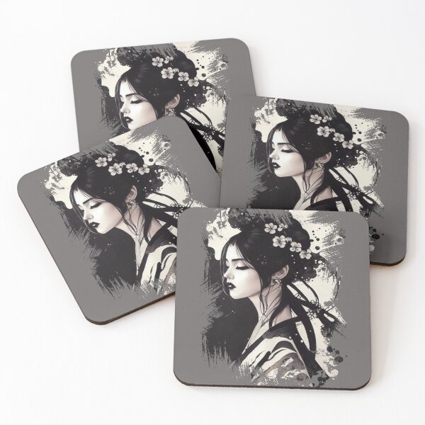 Item preview, beautiful Japanes woman wear kimono designed and sold by mayza-shop.