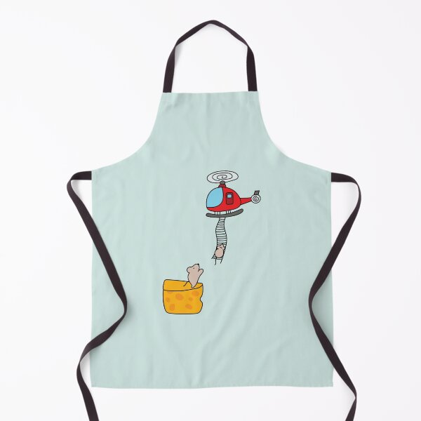 Item preview, funny mouse on top of a cheese taking helicopter rope ladder designed and sold by wordspotrayal.