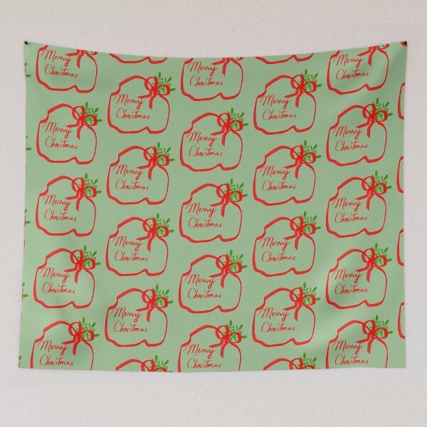 Item preview, Merry Christmas Bow and Sprigs designed and sold by designs-by-ann.