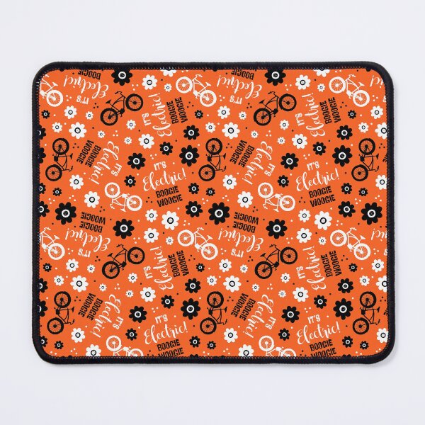 Item preview, It's Electric Boogie Woogie EBike Floral Orange designed and sold by KrisInStitches.