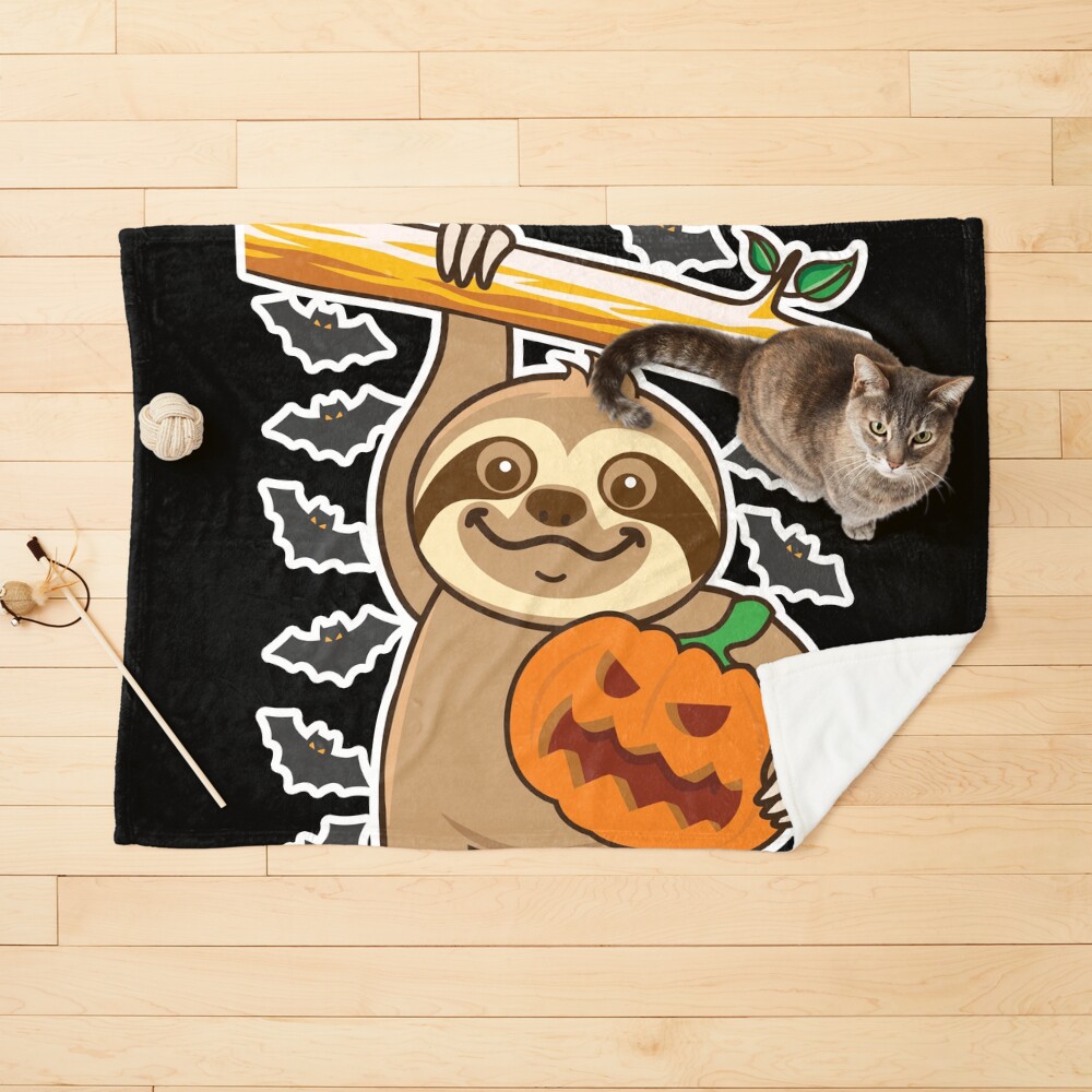 Sloth Halloween Throw Blanket for Sale by plushism Redbubble