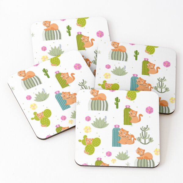 Item preview, Cute Cacti cat Animal Cactus Pattern designed and sold by AichaShopS.