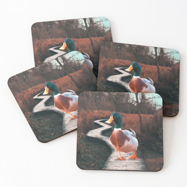 Item preview, Colorful Duck at a wooden pathway designed and sold by LenaKiagia.