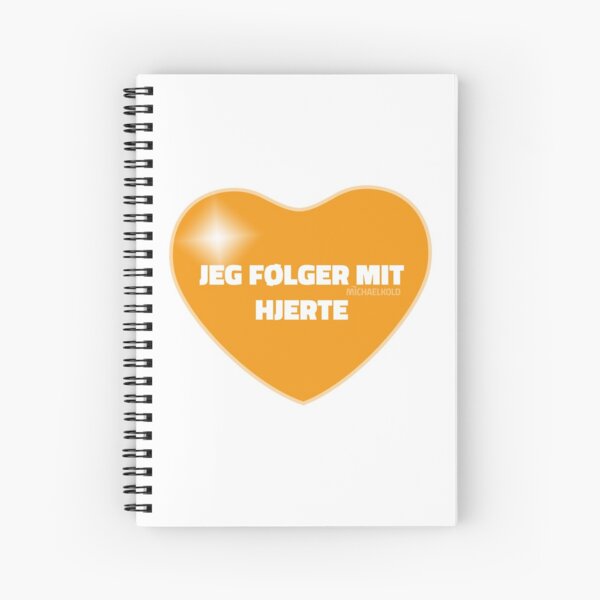Jeg følger mit hjerte (Orange) Spiral Notebook