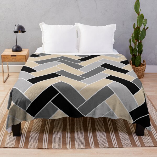 Item preview, Khaki Black Gray Herringbone Pattern Pairs Valspar 2023 COTY Holmes Cream 3004-10B designed and sold by ColorOfTheYears.